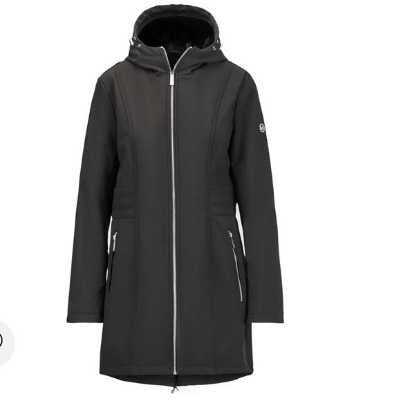 Michael Kors Hooded Soft Coat 🧥 Black W AUTHENTIC - Picture 5 of 8